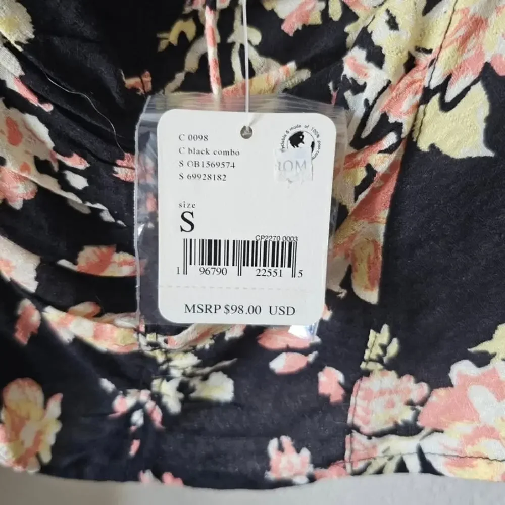 NWT Free People Hillary Printed Top